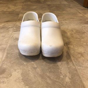 Dansko White Nursing Clogs